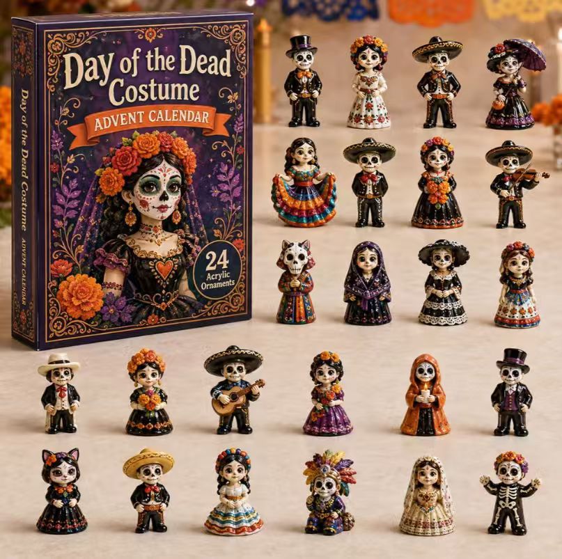 24-Day Día de los Muertos Miniature Countdown Calendar