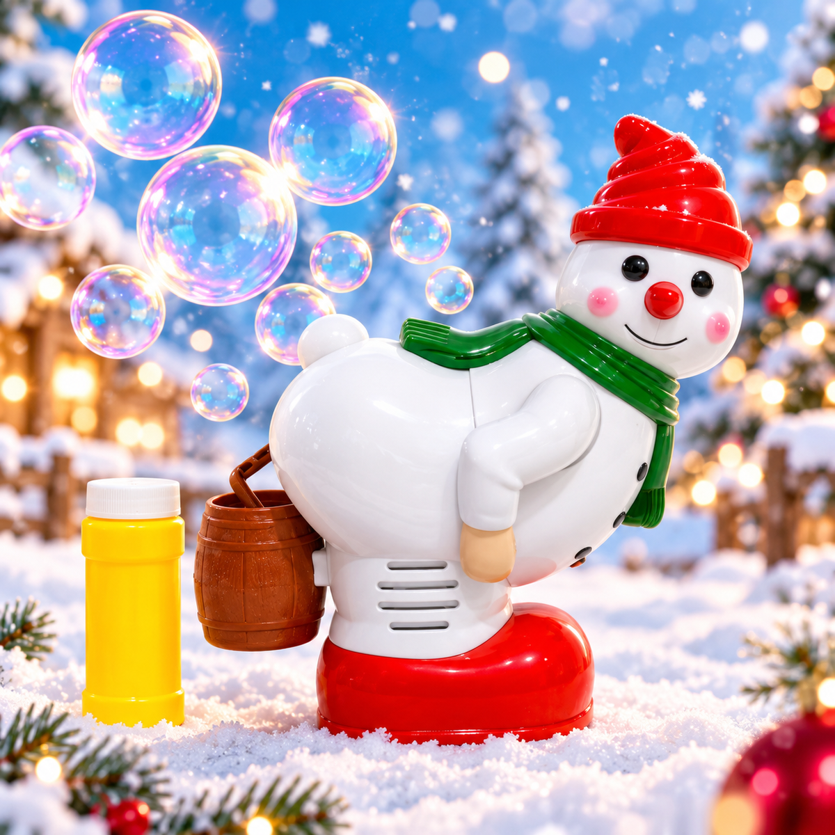 🎅🎄 Funny Santa Bubble Machine – Festive Music, Colorful Lights & Magical Christmas Bubble Fun! ✨🫧