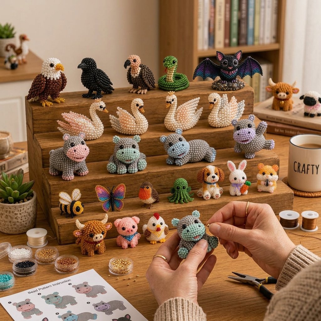 🔥Last Day 49% OFF 🧵✨ Tiny 3D Beaded Animal DIY Kit