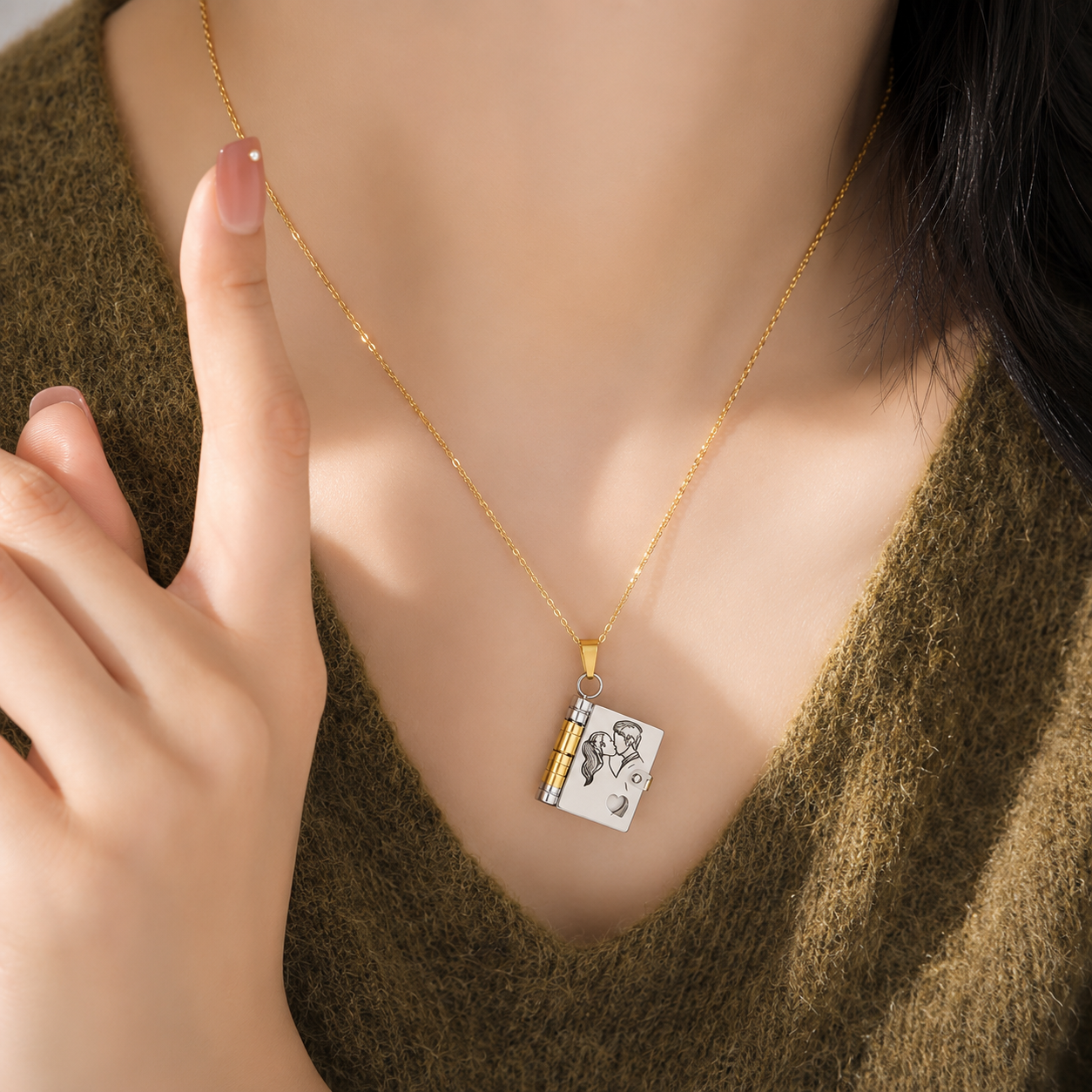 🎁 Last Day Promotion 🔥For Love - I Love You Book Necklace