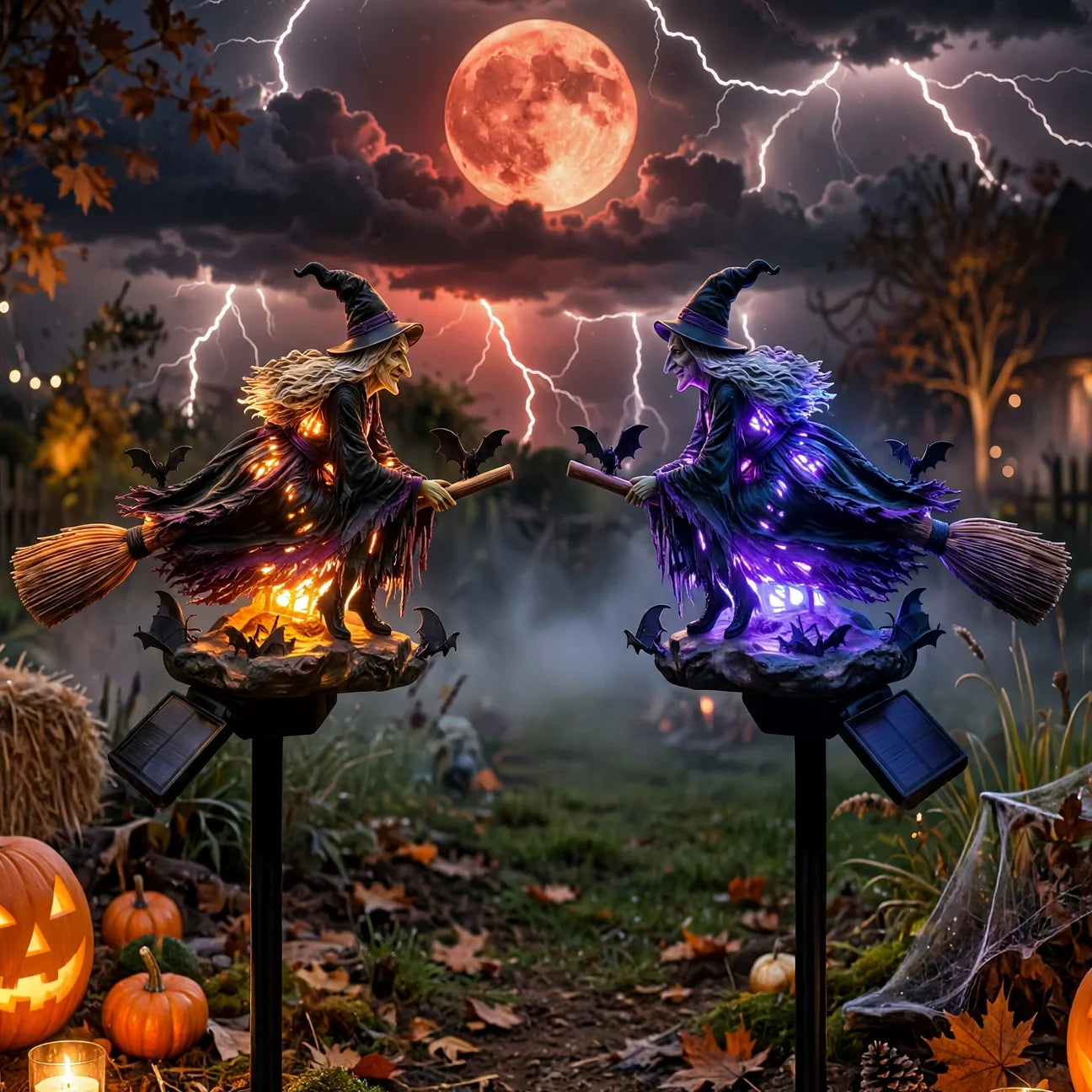 🔥Last Day 49% OFF 🧙♀️ Bring Halloween Magic to Your Garden with a Glowing Solar Witch