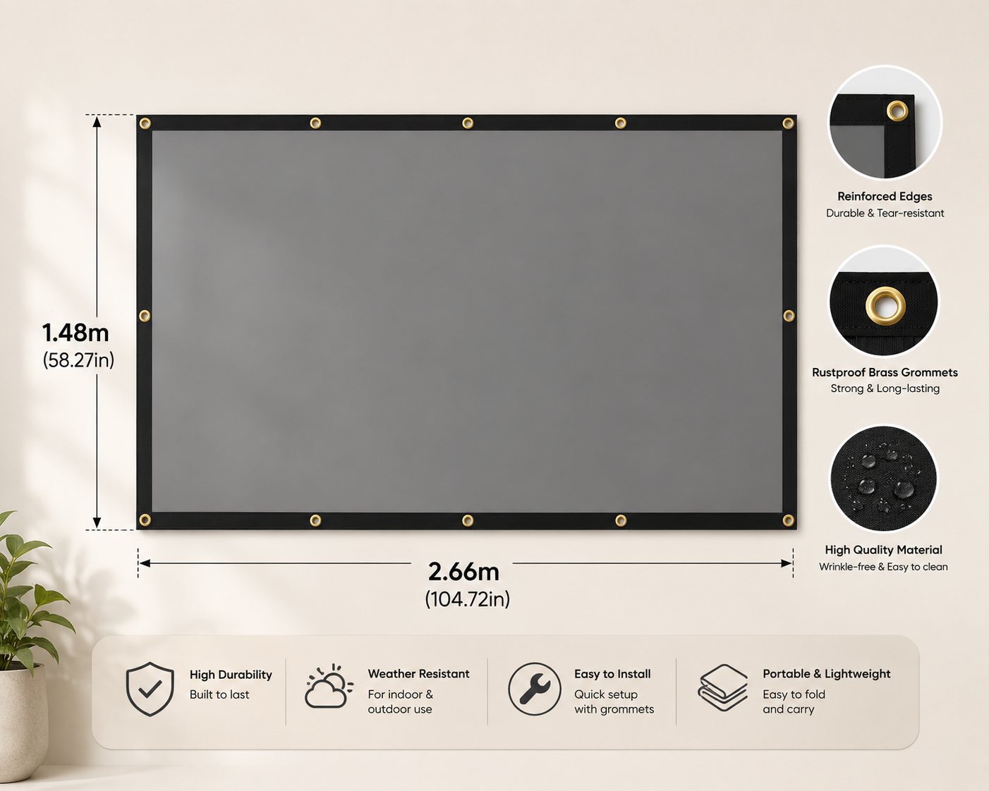🔥 Last Day Promotion 🔥Ambient Light Rejecting (ALR) Projector Screen