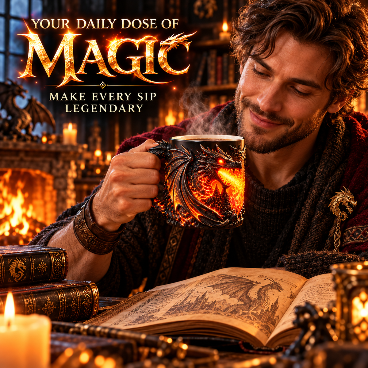 🔥 Last Day 50% OFF 🐉 Dragonfire Heat-Reveal Magic Mug 🔥