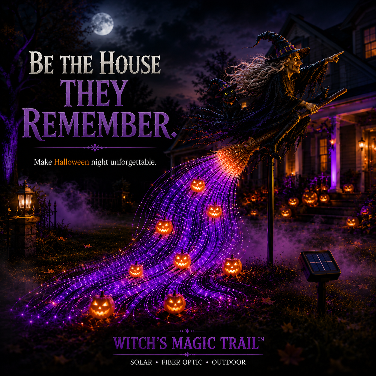 🎃 HALLOWEEN MAGIC SALE 50% OFF - Witch’s Magic Trail™ ✨ Solar Fiber Optic Yard Light