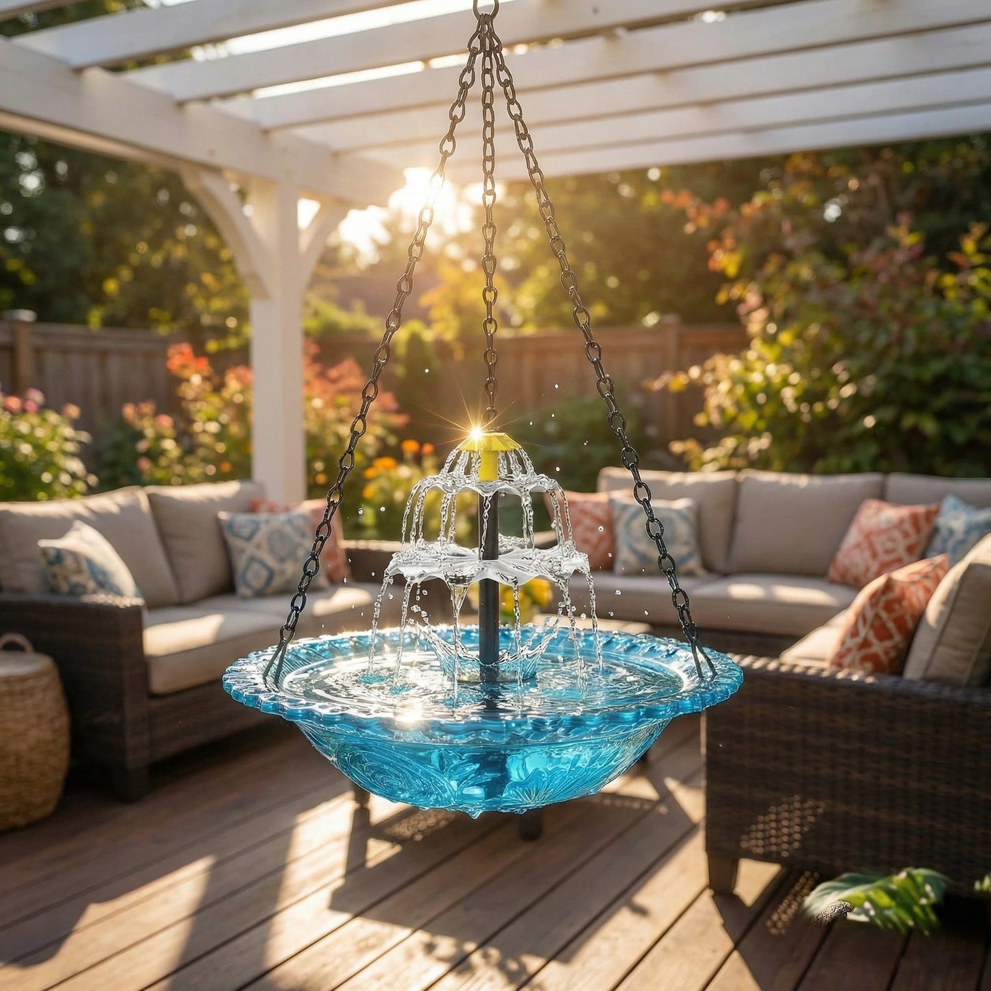 ⏰️Last Day Promotion ⚡️ Flash Sale 🎁 Solar Cascade Hanging Bird Bath Fountain