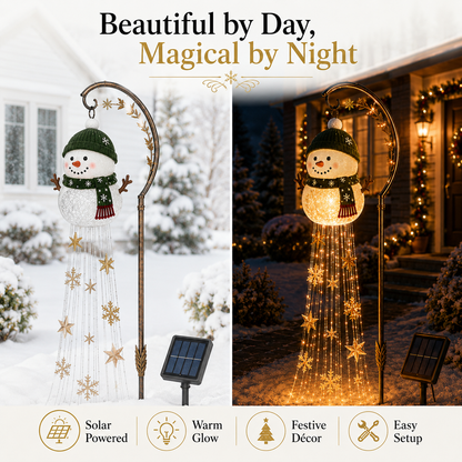 ☃️ Snowman Starlight Cascade™ Solar Christmas Yard Light