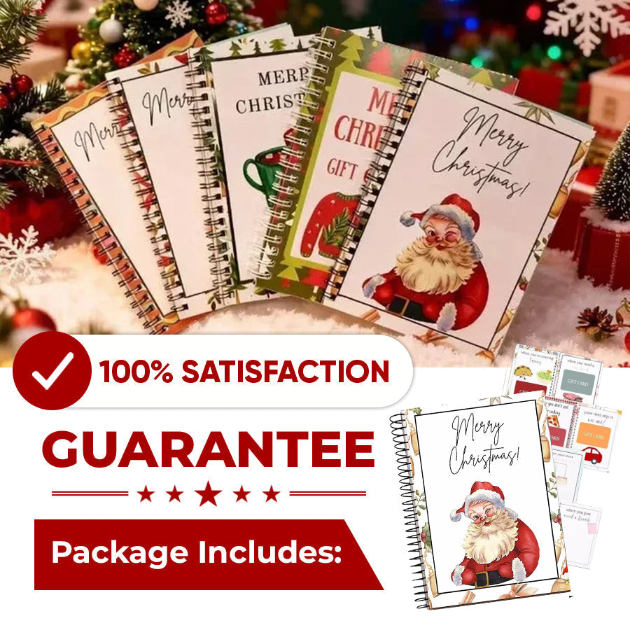 🎁 Christmas Gift Card Book – 12 Gift Card Holder Pages