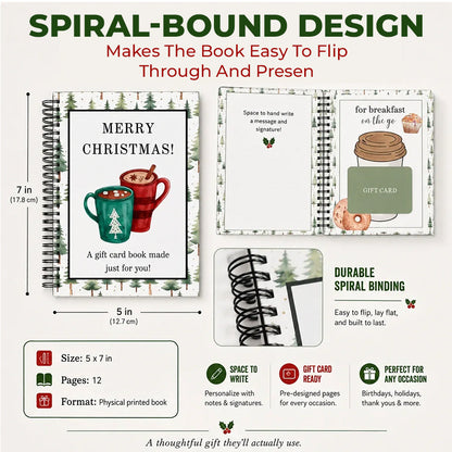 🎁 Christmas Gift Card Book – 12 Gift Card Holder Pages