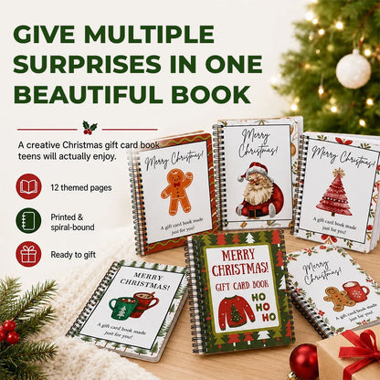 🎁 Christmas Gift Card Book – 12 Gift Card Holder Pages