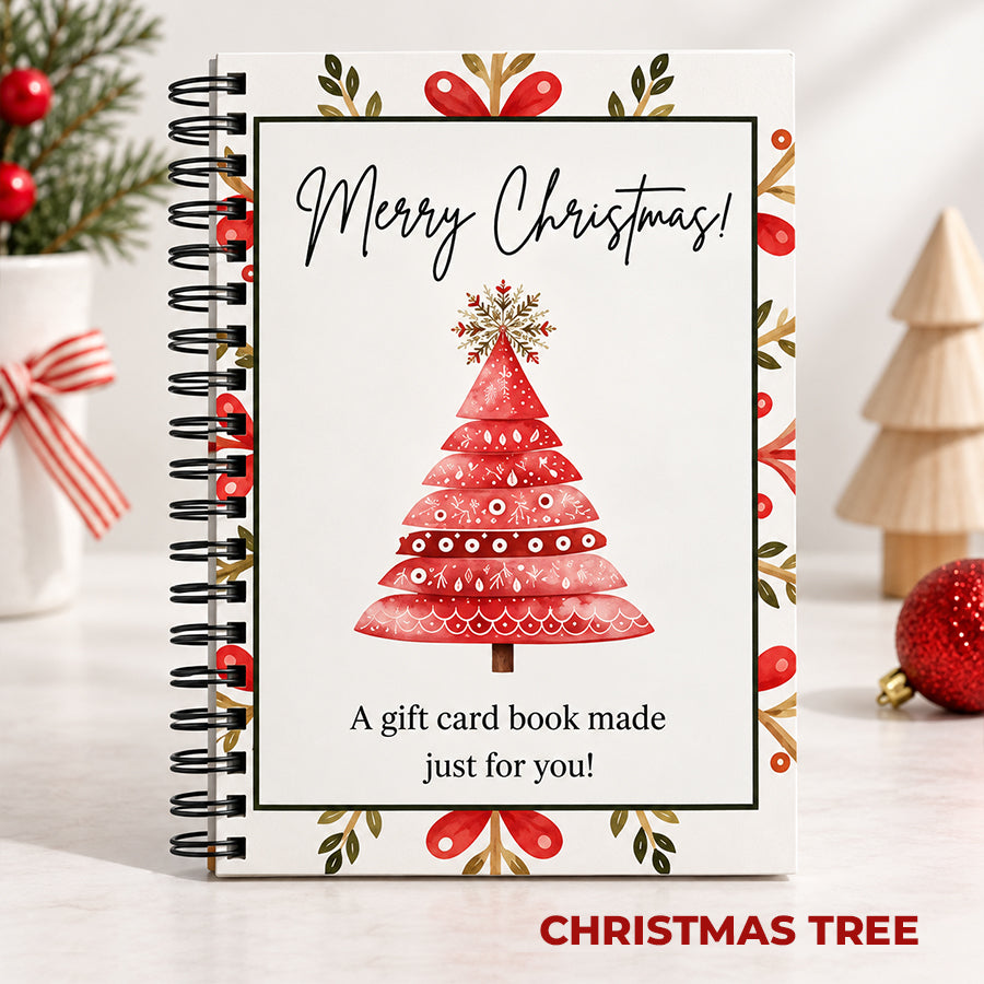 🎁 Christmas Gift Card Book – 12 Gift Card Holder Pages
