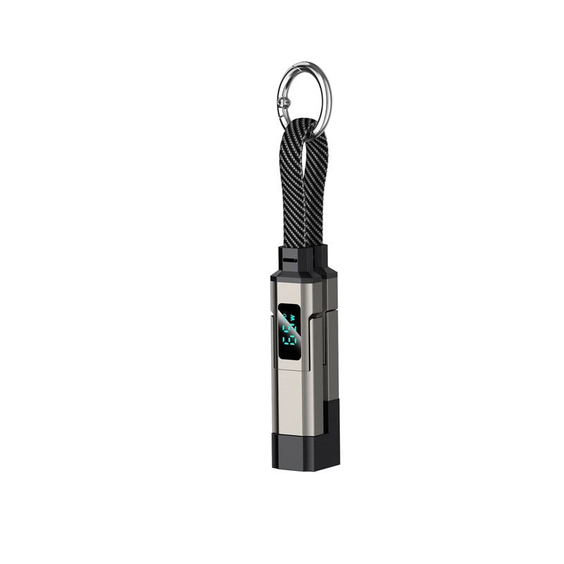 🔥Limited Time SALE 50% OFF🔥4-in-1 Digital Display Keychain Charging Cable