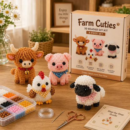 🔥Last Day 49% OFF 🧵✨ Tiny 3D Beaded Animal DIY Kit