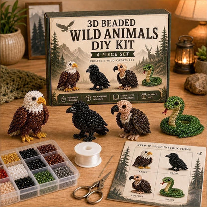 🔥Last Day 49% OFF 🧵✨ Tiny 3D Beaded Animal DIY Kit