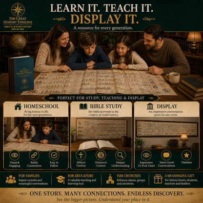 🏅40K+ Sold📜 SPECIAL OFFER | Synchronological History Chart – 6,000 Years of Biblical & World Events in One Fold-Out Timeline
