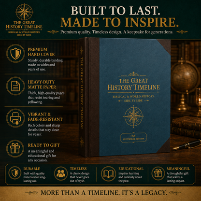 🏅40K+ Sold📜 SPECIAL OFFER | Synchronological History Chart – 6,000 Years of Biblical & World Events in One Fold-Out Timeline