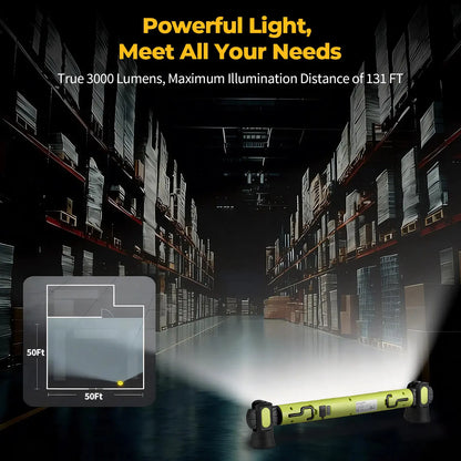 【FathersDayGift】🛠️ 3000LM Cordless Under Hood Work Light Bar for Car Repair & Garage Use