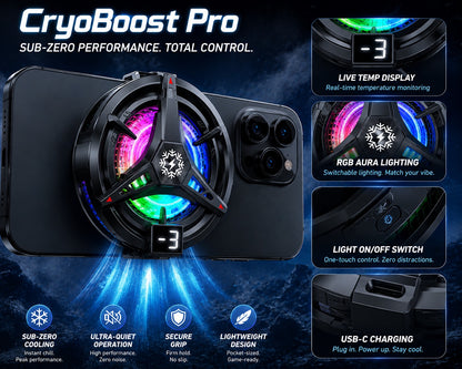 ❄️ 15°C Instant Freeze | No More Overheating! 🎮 Live Temp Display + RGB Aura | Perfect for Gaming & Video Calls