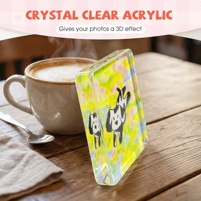 ⏰Last day Promotion 🔥10 Pack  2" x 2" Clear Acrylic DIY Fridge Magnet Set with Adhesive Backing