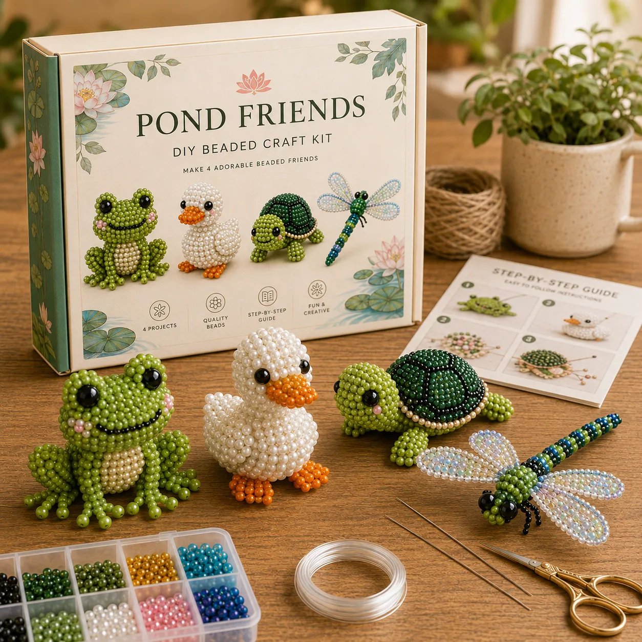 🔥Last Day 49% OFF 🧵✨ Tiny 3D Beaded Animal DIY Kit