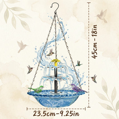 ⏰️Last Day Promotion ⚡️ Flash Sale 🎁 Solar Cascade Hanging Bird Bath Fountain