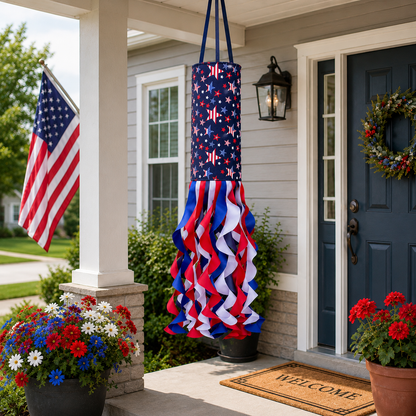 🗽USA 250th Anniversary Light-up Hanging Windsock Patriotic Decor🦅