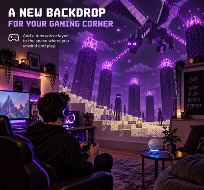 🎮 Pixel Fantasy Scene Projector – Ambient Decor for Gaming Rooms