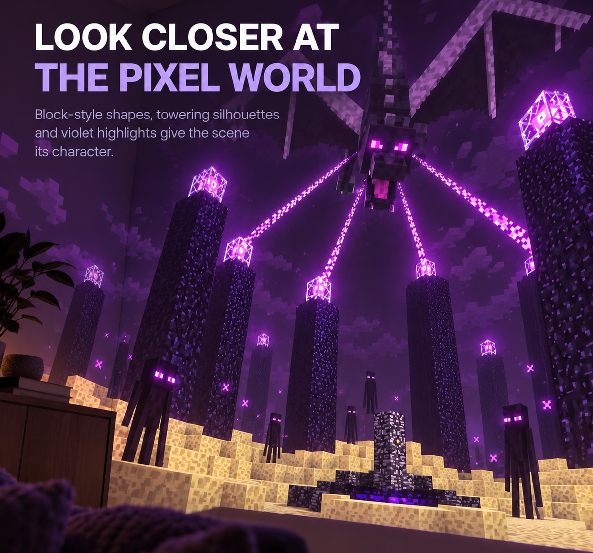 🎮 Pixel Fantasy Scene Projector – Ambient Decor for Gaming Rooms