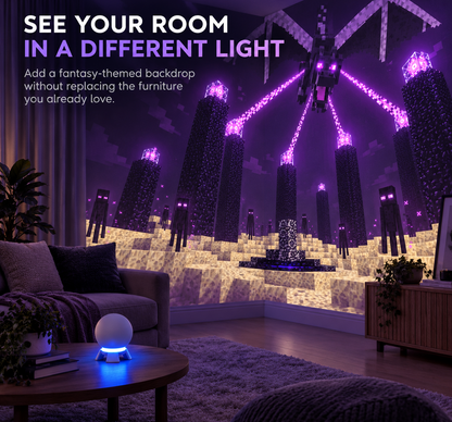 🎮 Pixel Fantasy Scene Projector – Ambient Decor for Gaming Rooms