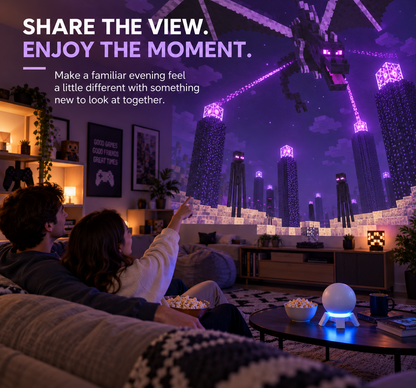 🎮 Pixel Fantasy Scene Projector – Ambient Decor for Gaming Rooms
