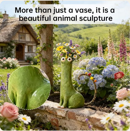 Handmade Creative Cat Vase-desktop Dried Flower Container