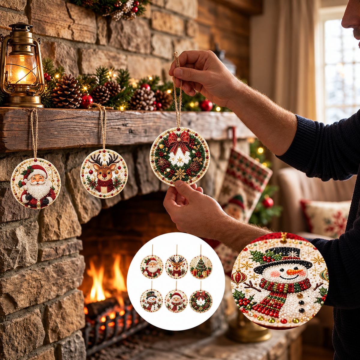 🏅35K+ Sold 🎄Christmas DIY Diamond Painting Ornament Kit