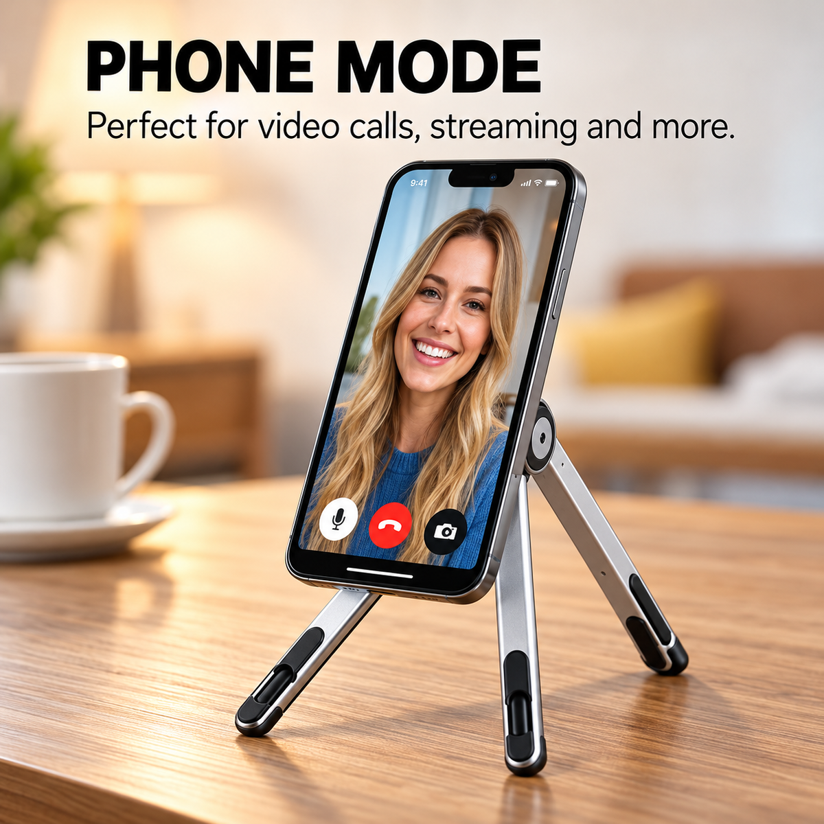 Foldable Magnetic Stand for Phone, Tablet & Laptop – Adjustable Aluminum Design