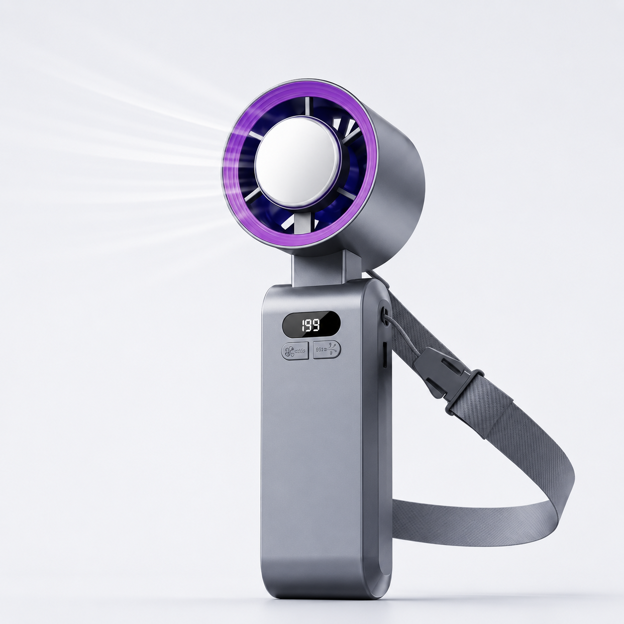 🔥Hot Sale❄️Upgraded Handheld Portable Turbo Fan with Ice Cooler & Variable Speed
