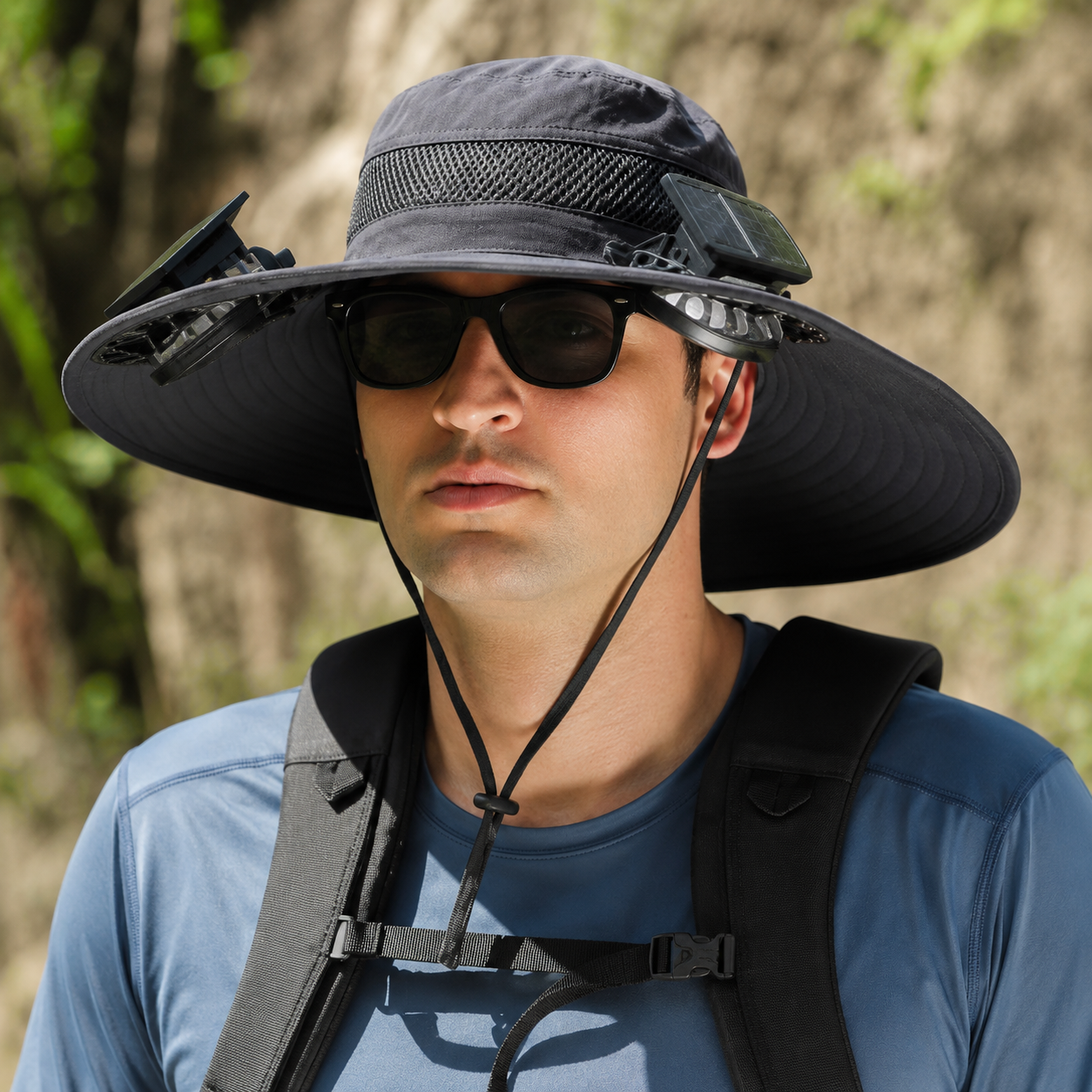 🚀2026 Heißer Verkauf✨Solarventilator Outdoor-Anglerhut