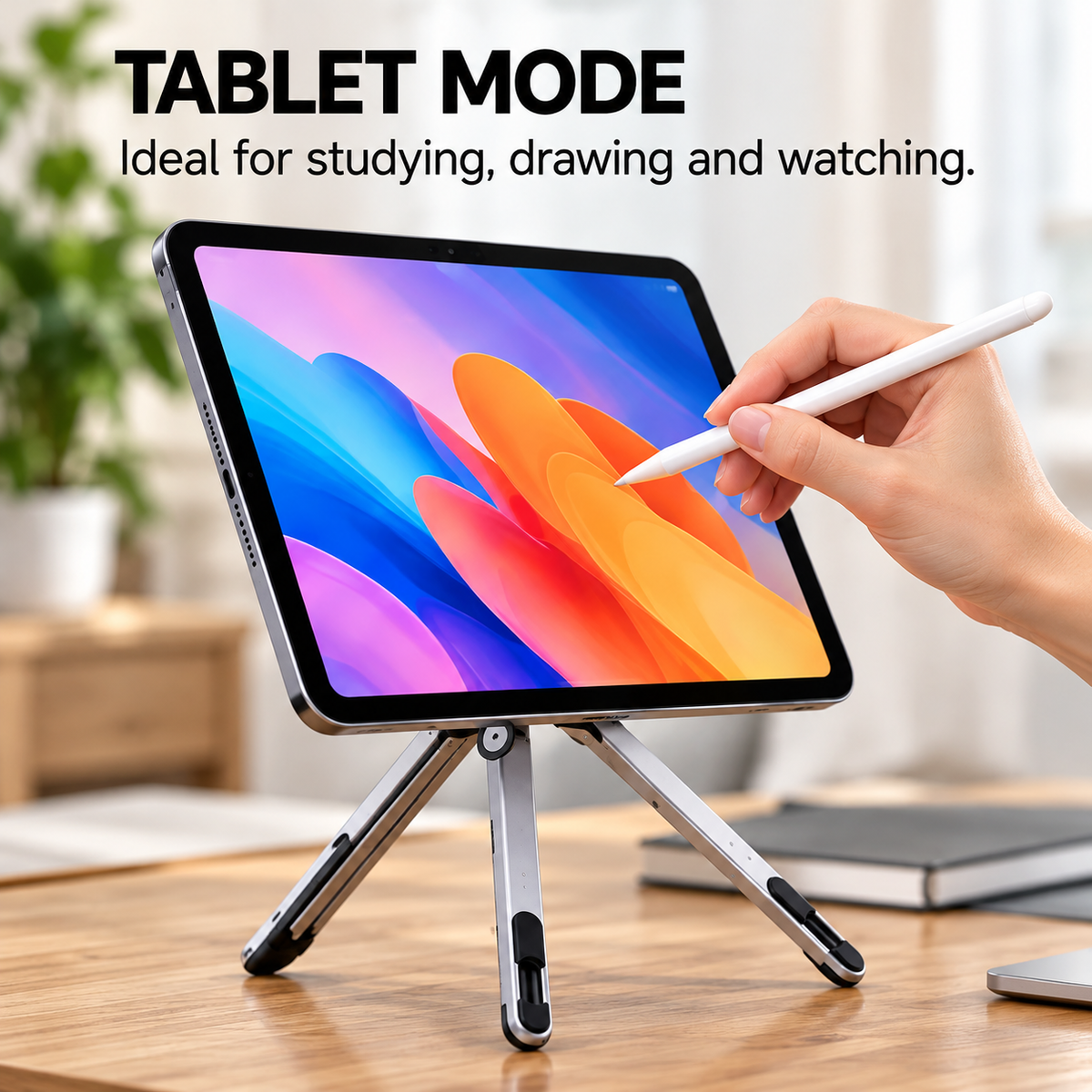 Foldable Magnetic Stand for Phone, Tablet & Laptop – Adjustable Aluminum Design