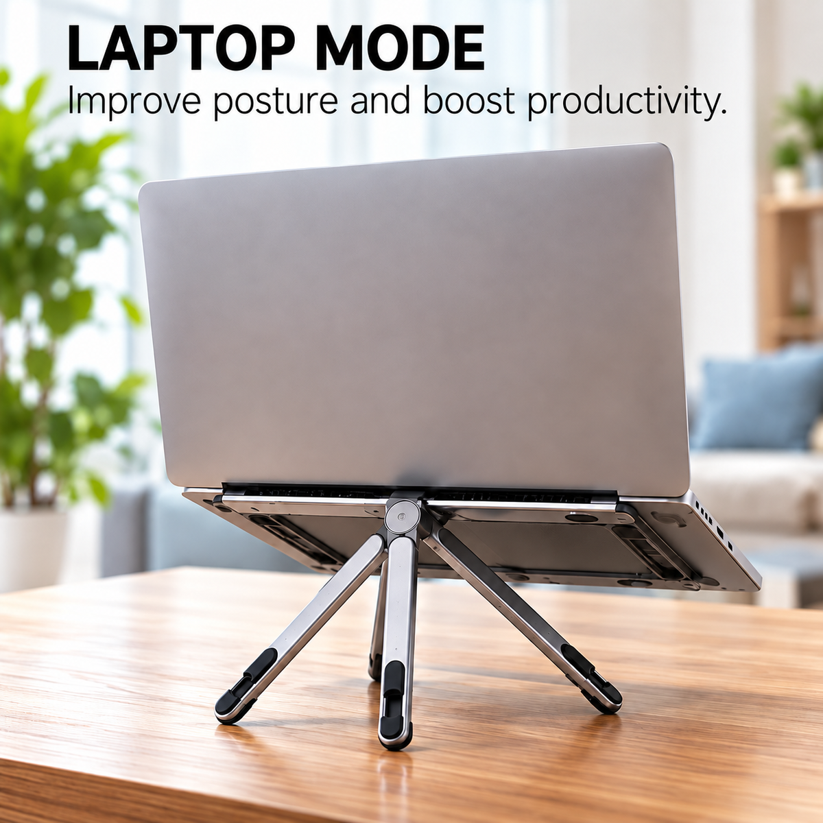Foldable Magnetic Stand for Phone, Tablet & Laptop – Adjustable Aluminum Design