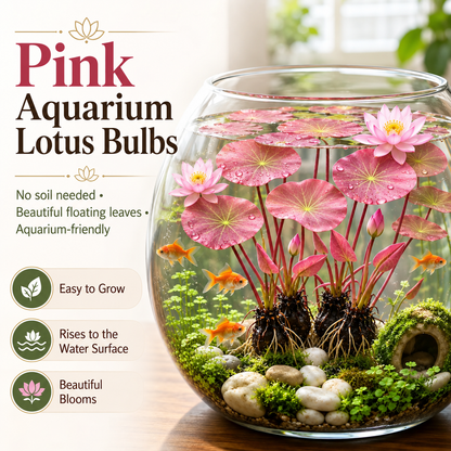 🐟Hydroponic red lotus roots🌿 Turn Your Aquarium into a Living Garden