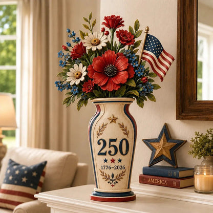 ⏰Last day Promotion 🌹Handmade America’s 250th Anniversary Patriotic Floral Décor