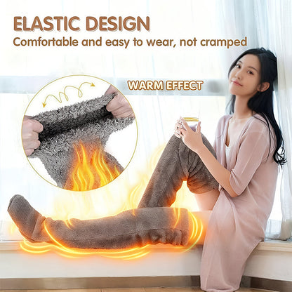High Fuzzy Long Socks Winter Warm Cold Leg Knee Joint