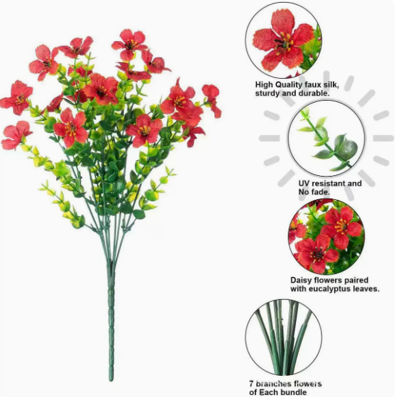 🔥Last Day 50% OFF🔥Realistic UV-Resistant Outdoor Flowers – Zero Maintenance