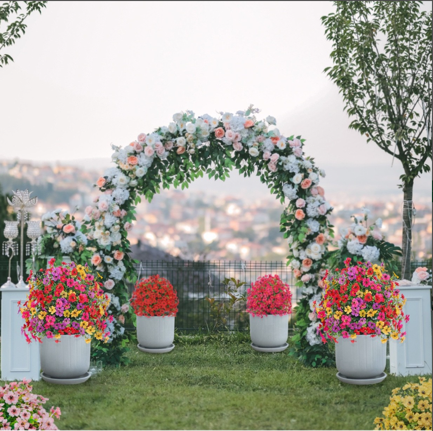 🔥Last Day Sale - 70% Off🔥Artificial Eucalyptus and Violet Ground-Insert Floral Decoration