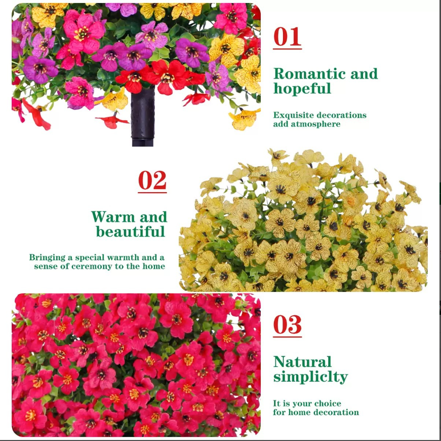 🔥Last Day Sale - 70% Off🔥Artificial Eucalyptus and Violet Ground-Insert Floral Decoration
