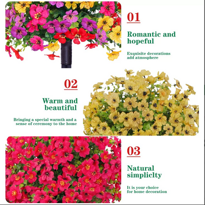 🔥Last Day Sale - 70% Off🔥Artificial Eucalyptus and Violet Ground-Insert Floral Decoration
