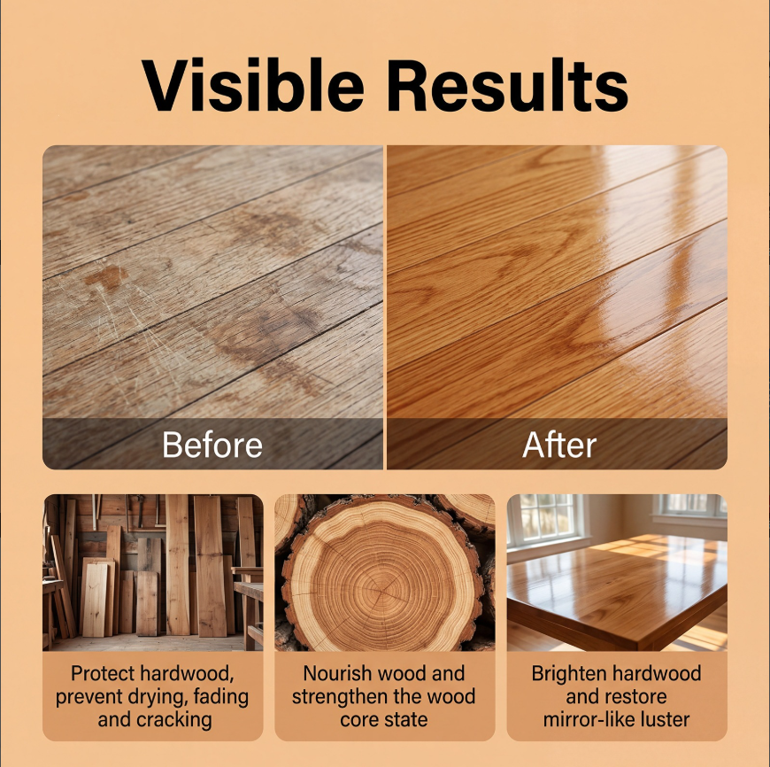 Restore & Protect Your Wood Floors – Instant High-Gloss Shine for Home Surfaces!