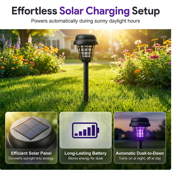 🔥Last Day 50% OFF ✨Solar Mosquito Zapper Light