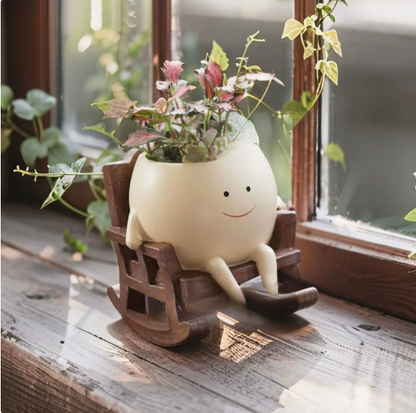 🔥Hot Sale-59% OFF🔥Smiley rocking chair flower pot