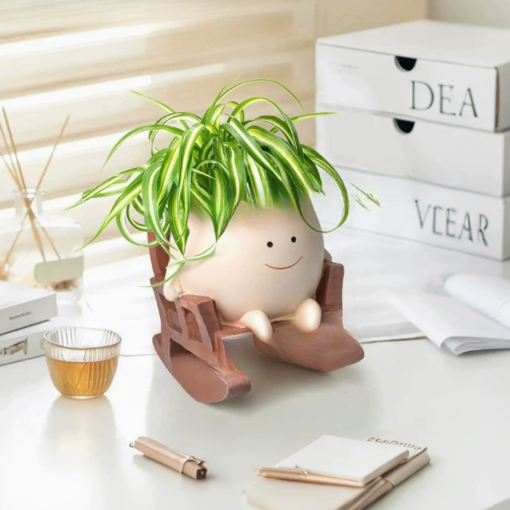 🔥Hot Sale-59% OFF🔥Smiley rocking chair flower pot