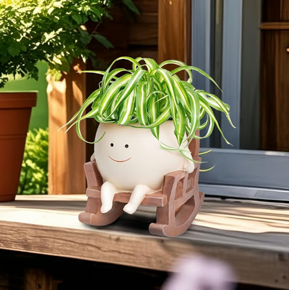 🔥Hot Sale-59% OFF🔥Smiley rocking chair flower pot