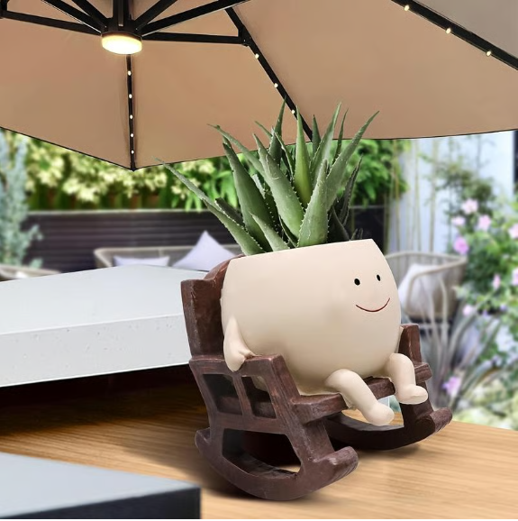 🔥Hot Sale-59% OFF🔥Smiley rocking chair flower pot