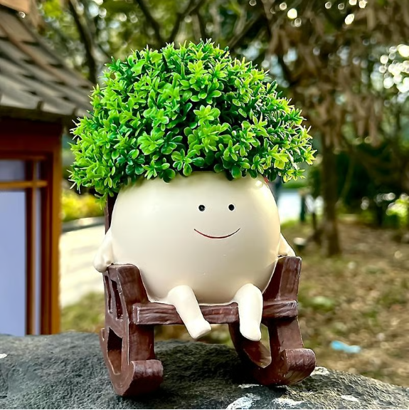 🔥Hot Sale-59% OFF🔥Smiley rocking chair flower pot